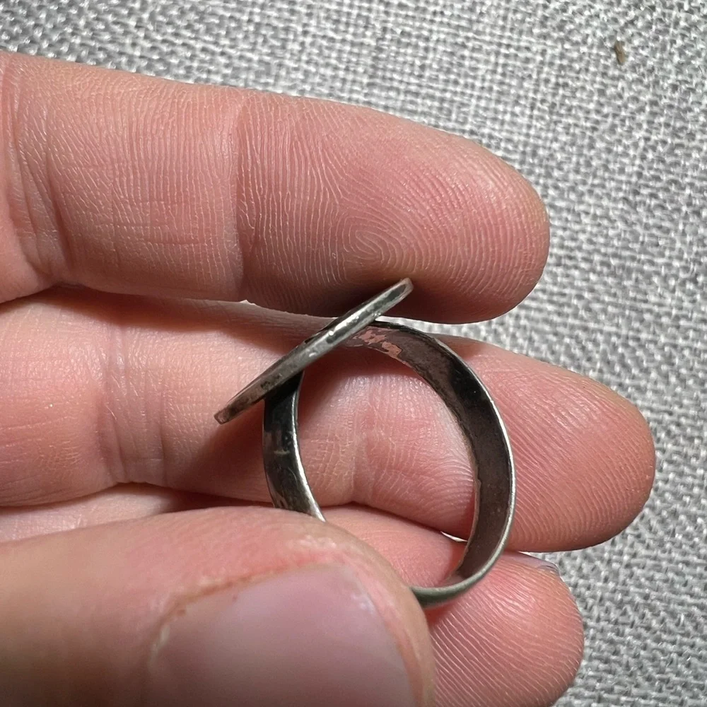 Silver Maze Design Men's Ring